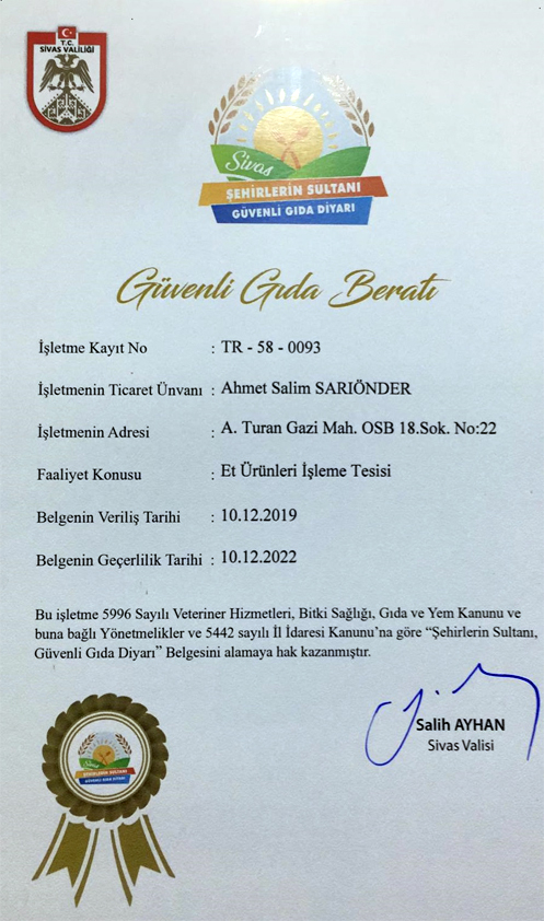 Güvenli Gıda