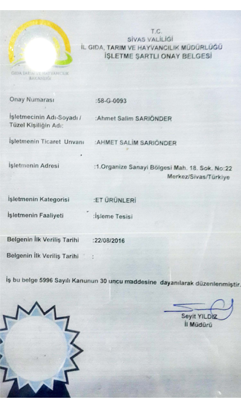İşletme Onay